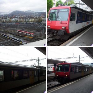 Luzern, großer Schweizer Bahnhof