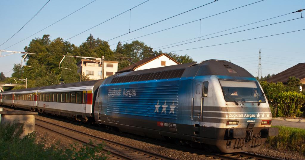 Re 460 024-3 Zugkraft Aargau bei zwischen Othmarsingen AG und Mägenwil AG